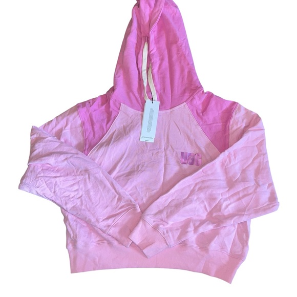 UGG Women's Mallory Cropped Cotton Hoodie Daydream Size Medium - Picture 2 of 3